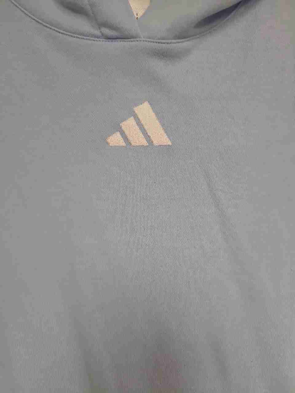 Adidas Youth Light Blue Pullover Hoodie Embroidered Logo Size L 14/16
