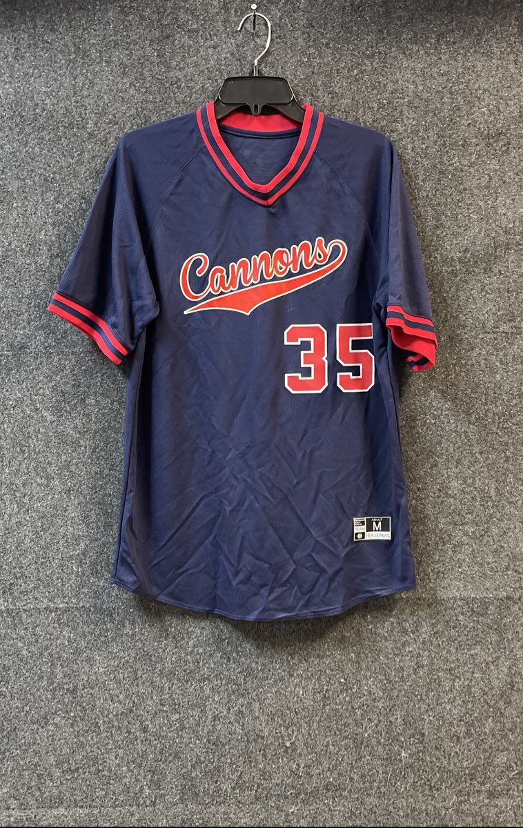 Holloway Men's Cannons #35 Baseball Jersey Navy Blue Mesh Team Sports Sz M