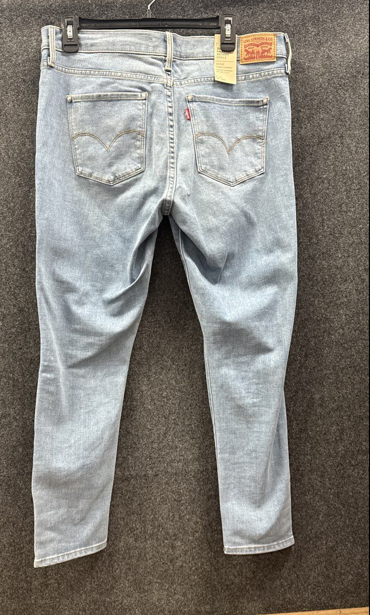 Levi's Women's 311 Shaping Skinny Ankle Jeans Light Wash Studded Sz 14 W32 NWT