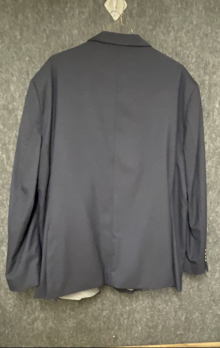 Pronto Uomo Platinum Men's Navy Blue Wool Blend Two Button Blazer Sz 56 L
