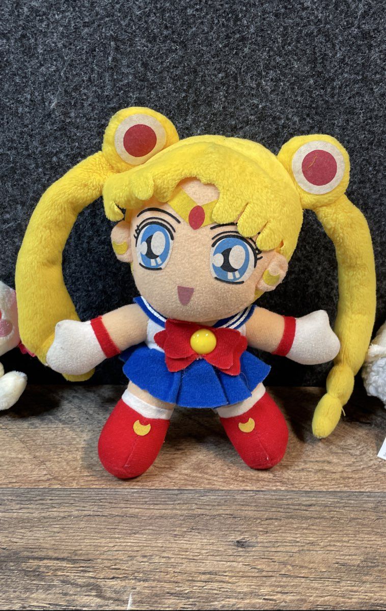 Sailor Moon & Pusheen Plush Toy Lot 3 Pcs Including Axolotl Keychain