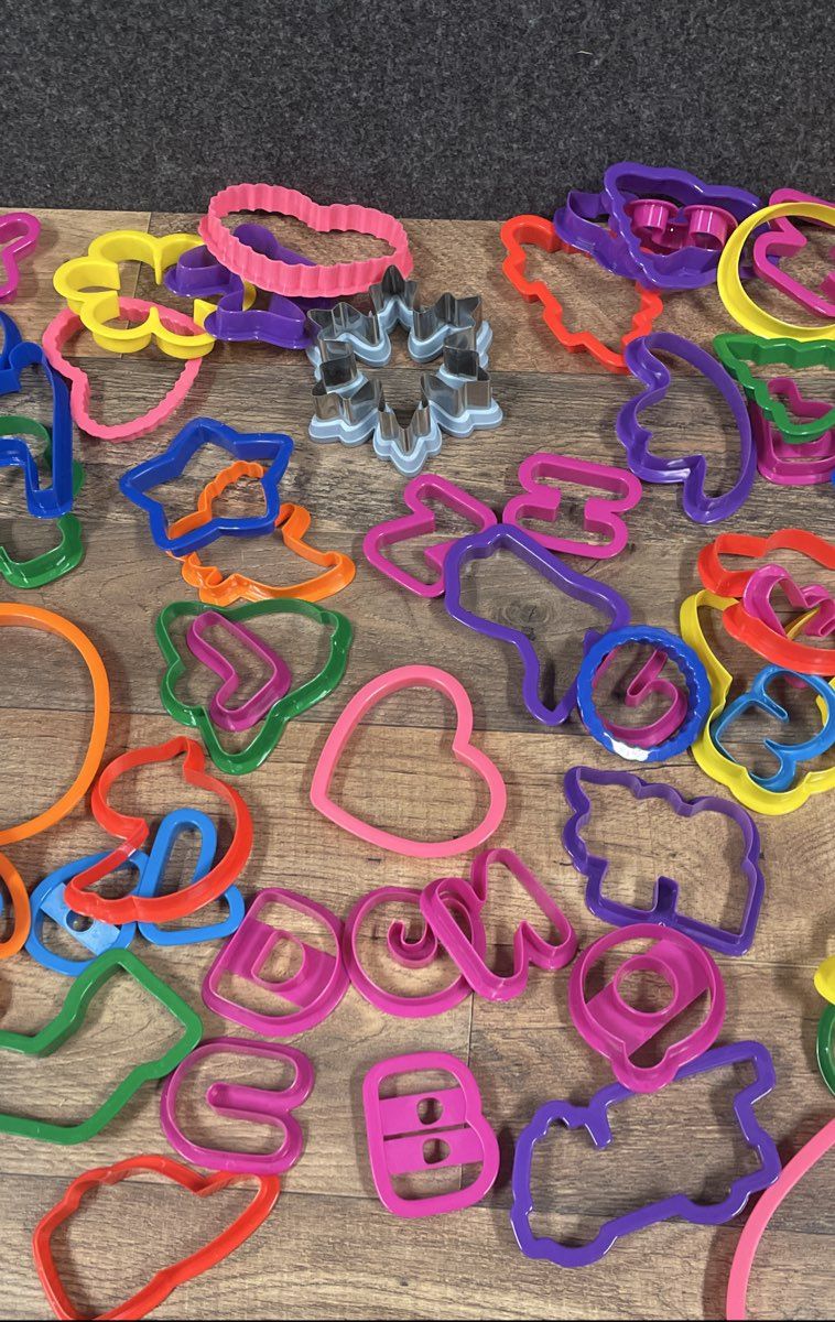 Wilton 101 Cookie Cutter Set Plastic Assorted Shapes Letters Numbers Holiday