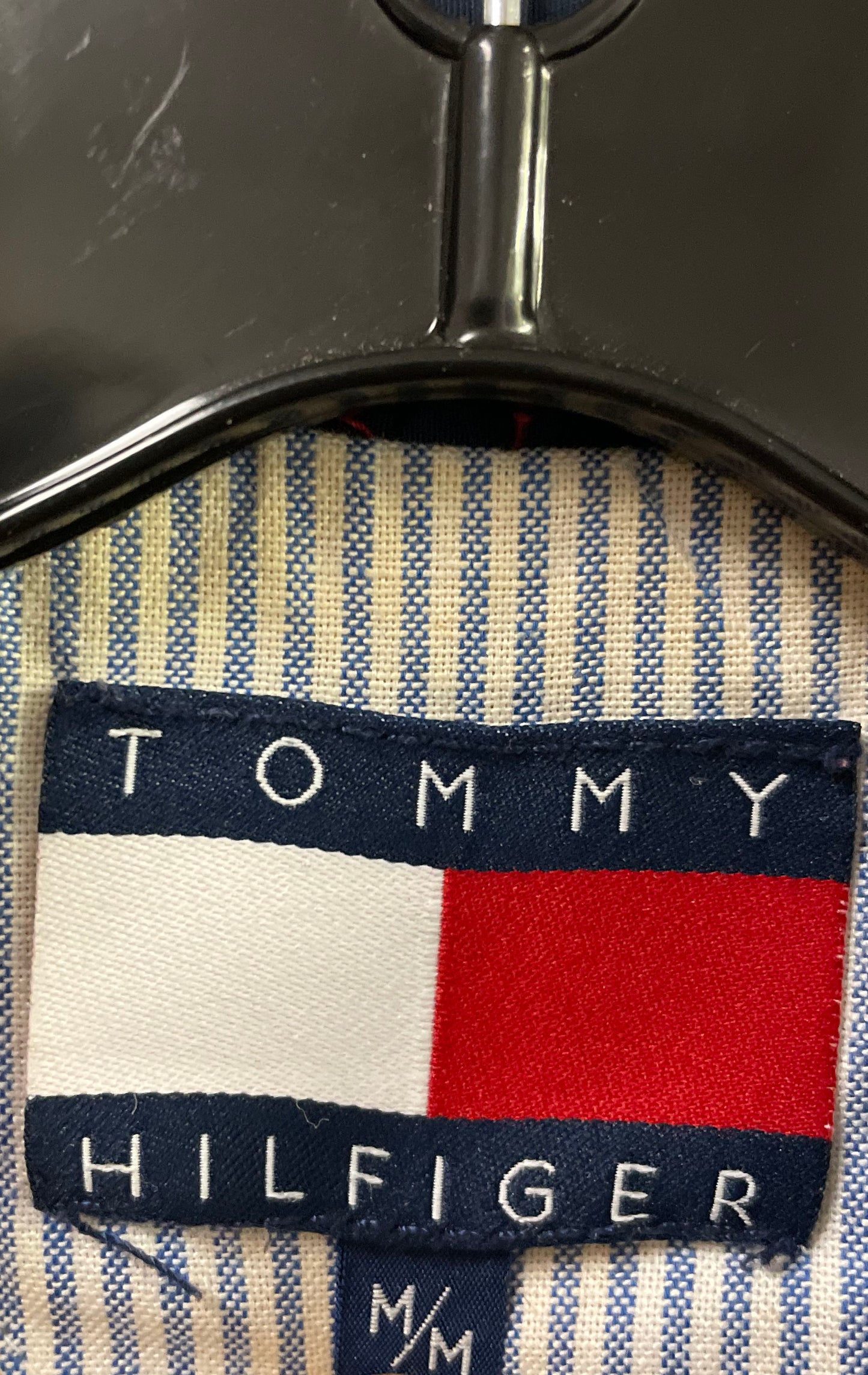 Vintage 90s Tommy Hilfiger Men's Red Big Logo Sail Windbreaker Jacket Sz M
