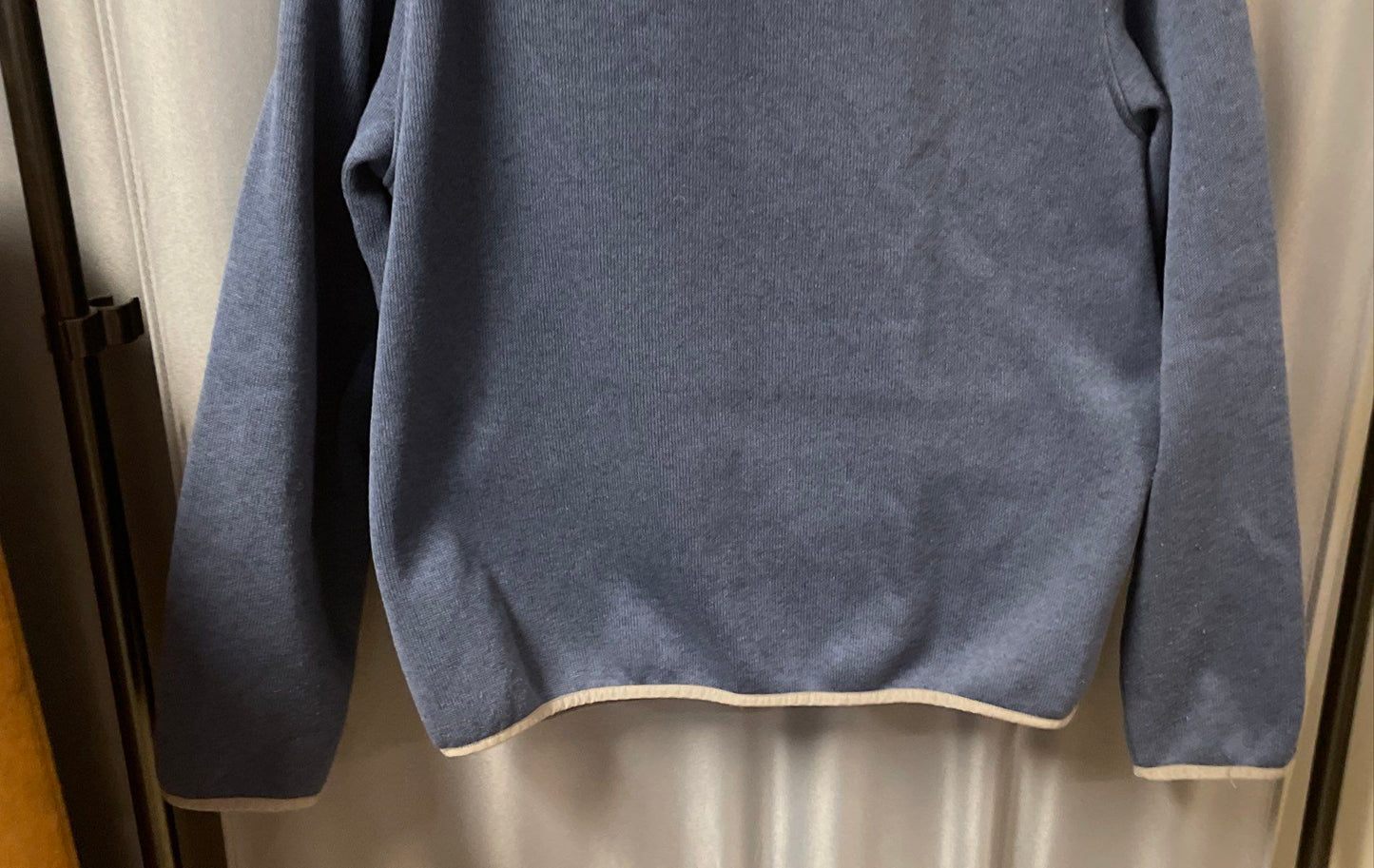 LL Bean Men's Blue Sweater Fleece 1/4 Snap Pullover Slightly Fitted Sz M