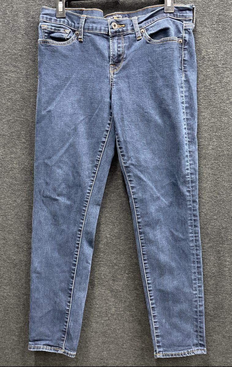 Lucky Brand Women's Charlie Skinny Ankle Jeans Blue Stretch Denim Size 12/31