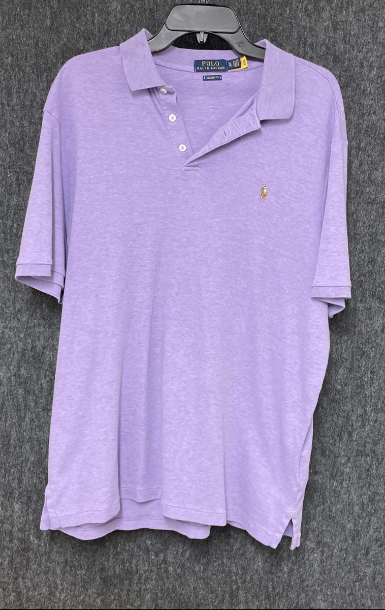 Polo Ralph Lauren Men's Lavender Classic Fit Short Sleeve Polo Shirt Sz XL