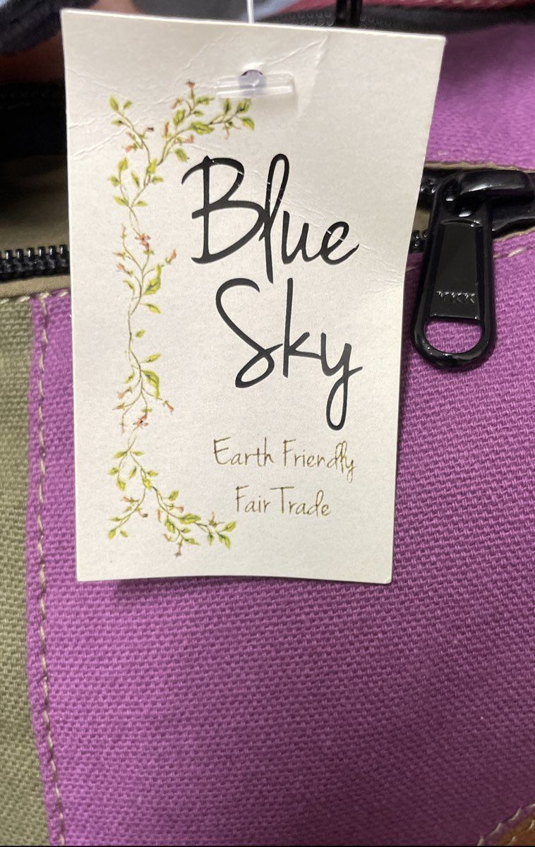 Blue Sky Seven Pocket Cargo Bag Patchwork Crossbody NWT Boho Floral Canvas