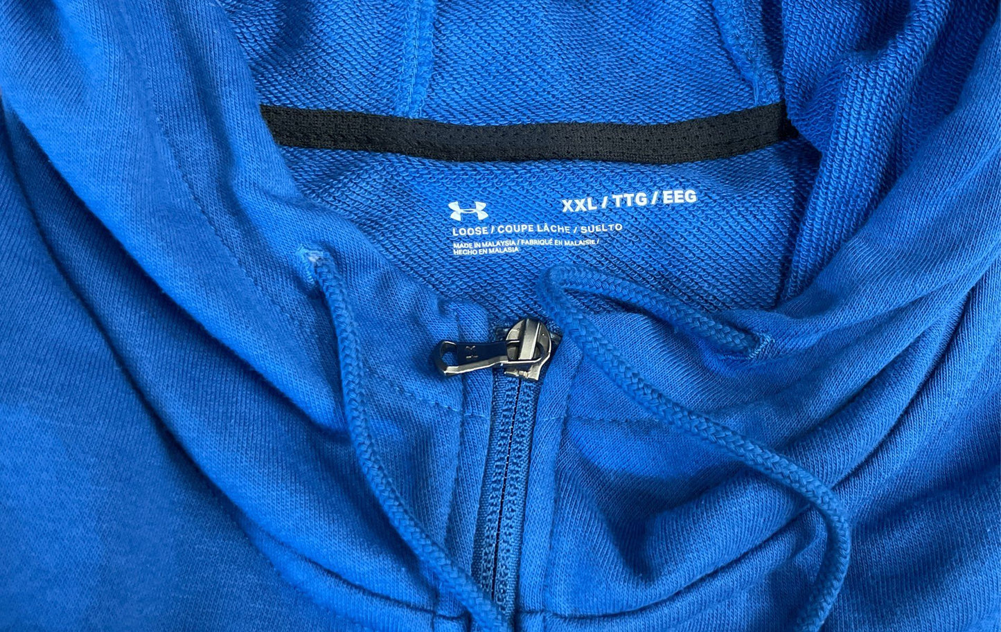 Under Armour Men's Blue UA Rival Terry Full Zip Hoodie NWT Loose Fit Sz XXL