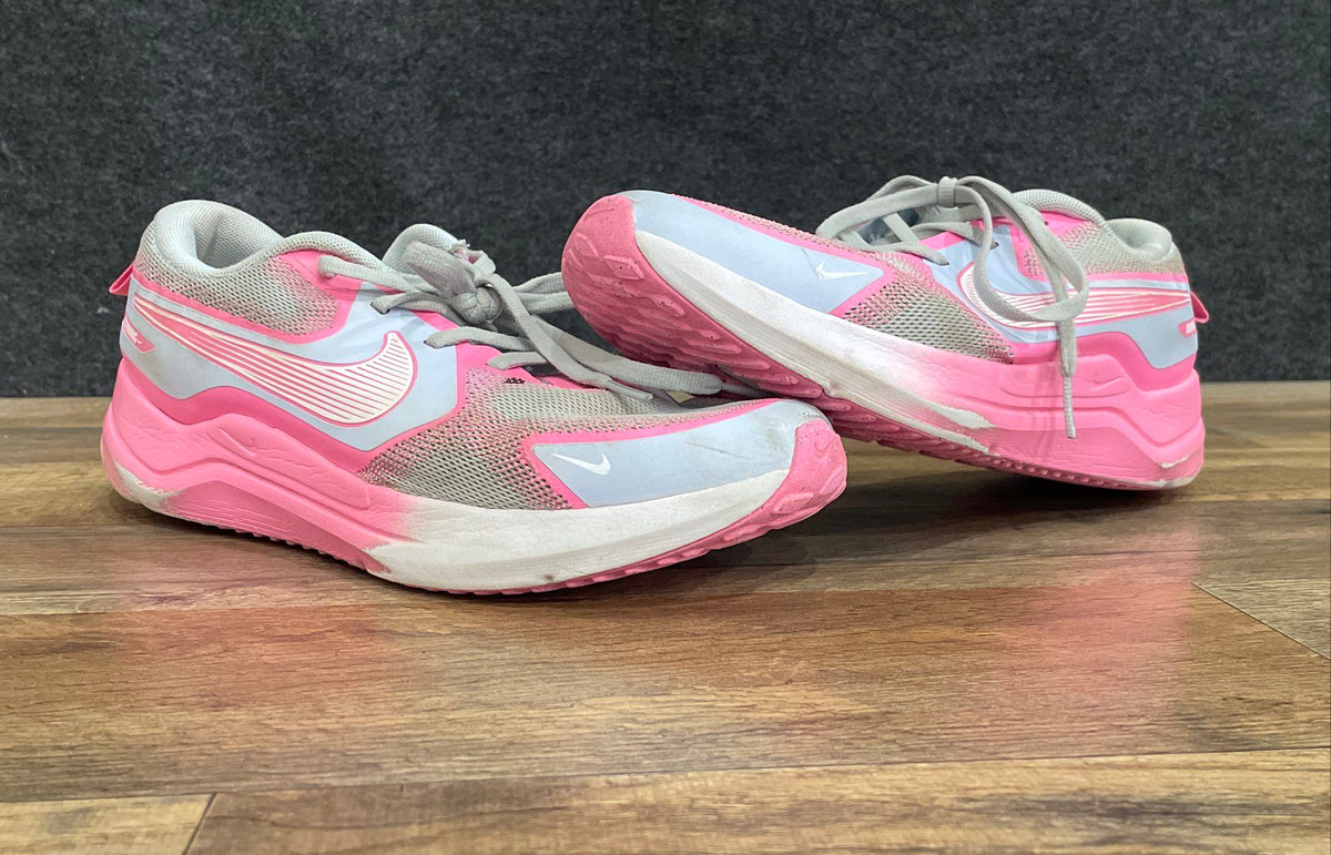 Nike Downshifter 12 Pink Blue Grey Youth Running Shoes Size 6Y