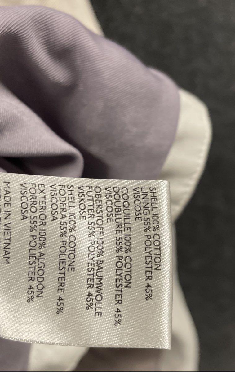 We The Free Women's Purple Colorblock Canvas Zip Up Jacket Lavender Cream Sz L