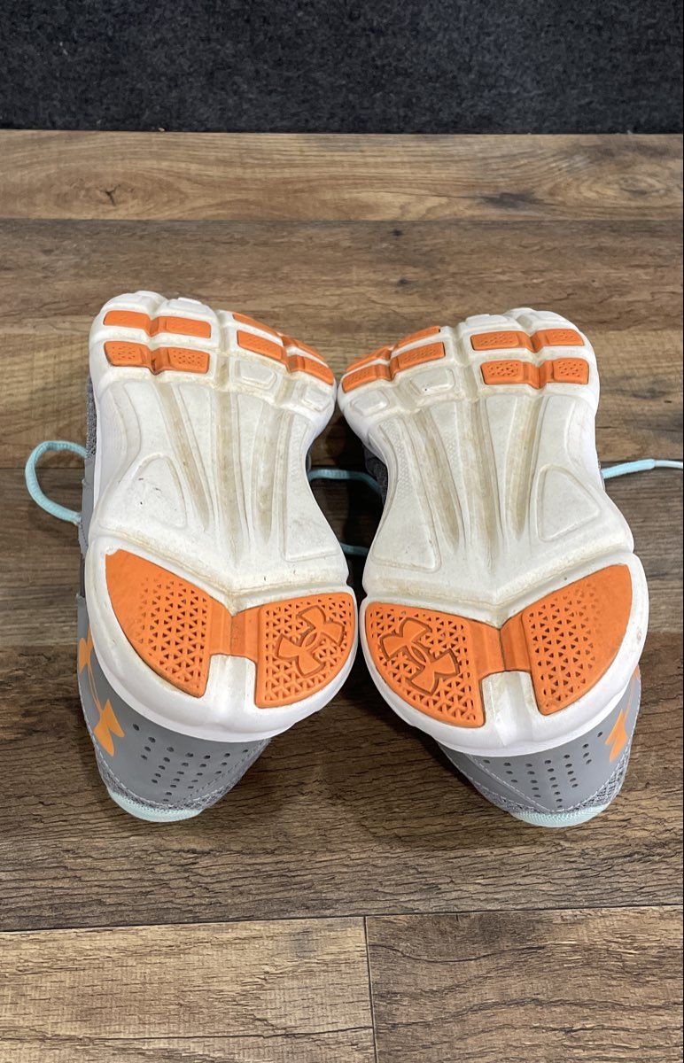 Under Armour Micro G Assert 6 Grey Orange Running Shoes Size 10