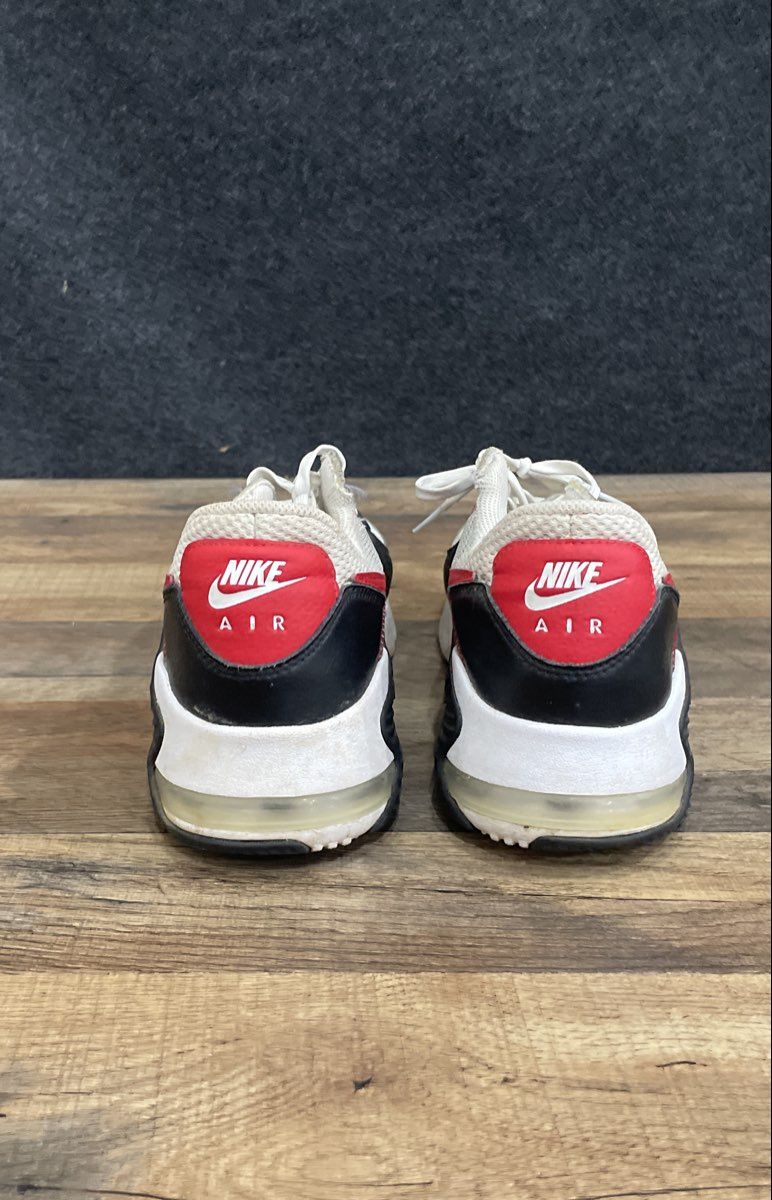Nike Air Max Excee White Black University Red Sneakers Men's Size 9.5