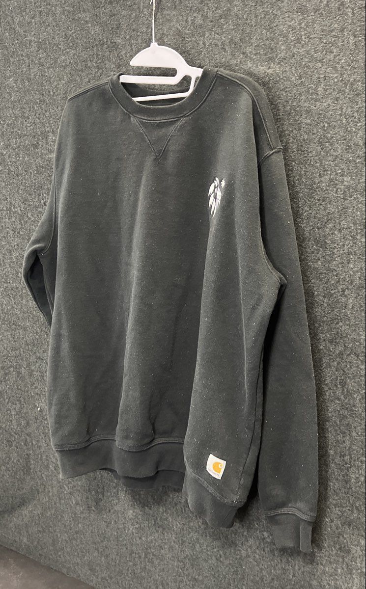 Carhartt Original Fit Crewneck Sweatshirt Black Lion Head Graphic Sz L