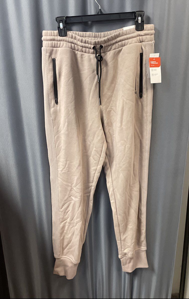 Sports Illustrated Women's Taupe Colorblock Track Suit S Top M Pants NWT