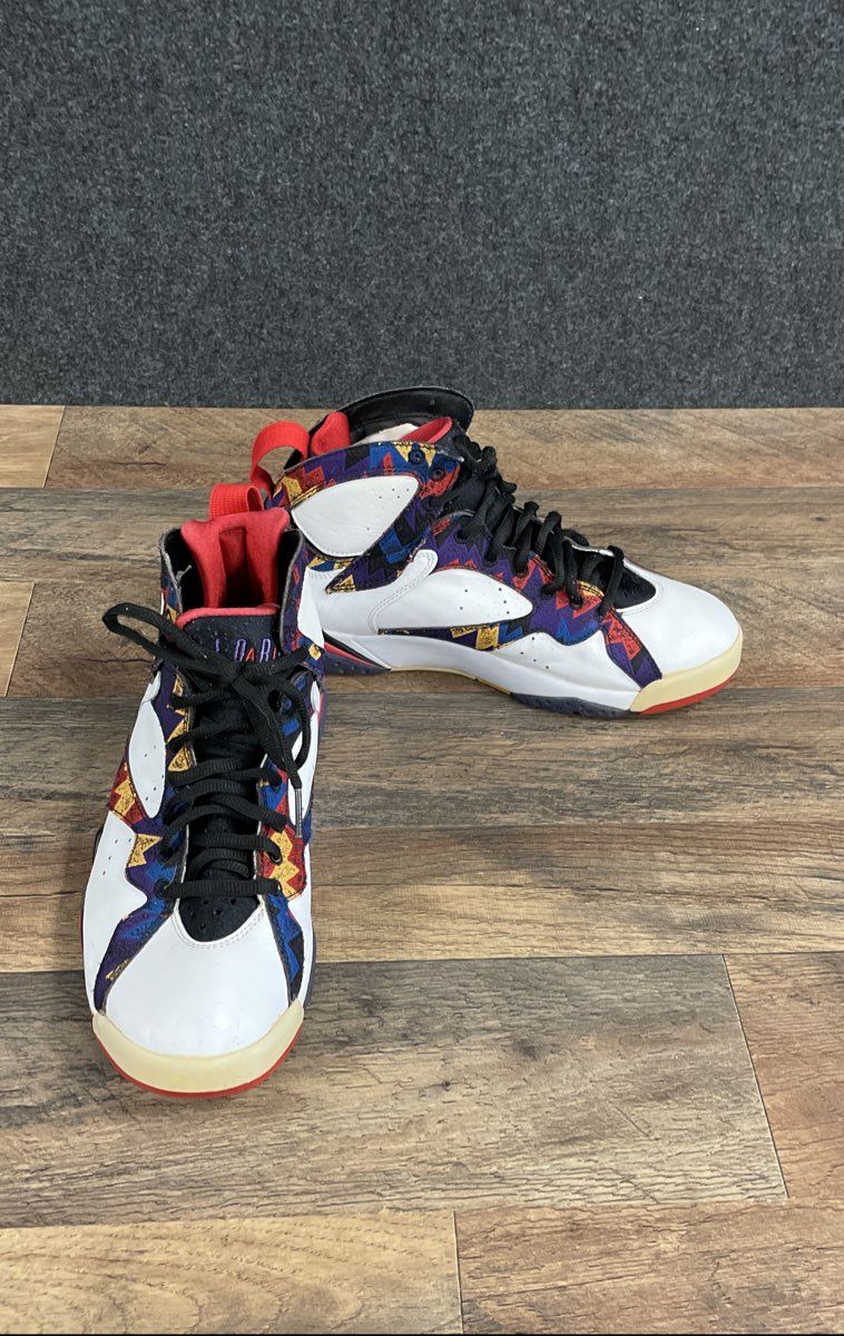 Nike Air Jordan 7 Retro Nothing But Net Sweater White Basketball Shoes Size 8