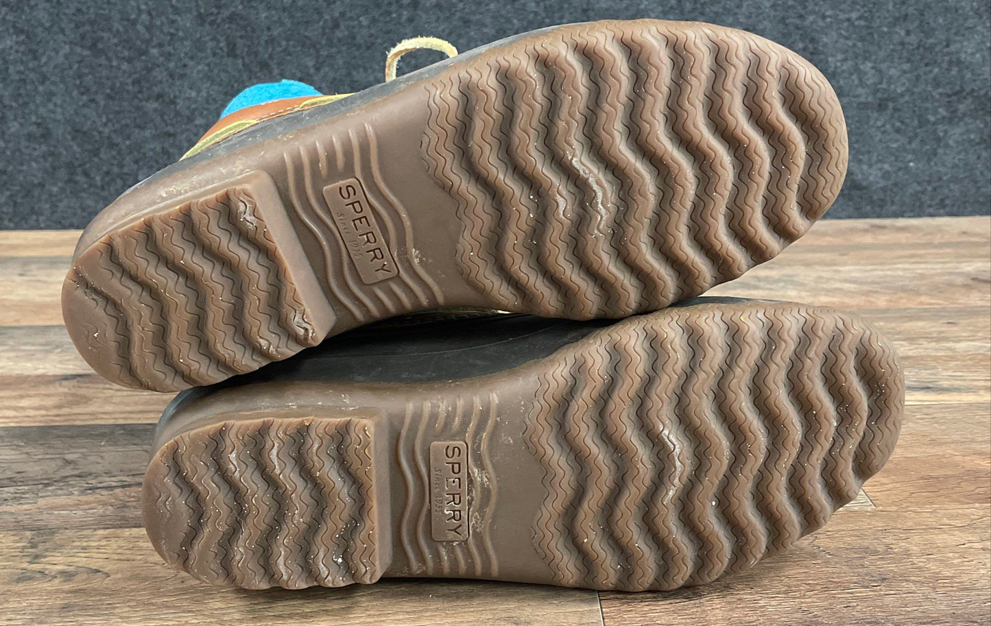Sperry Avenue Duck Boot Brown Tan Waterproof Leather Rubber Men's Size 10.5