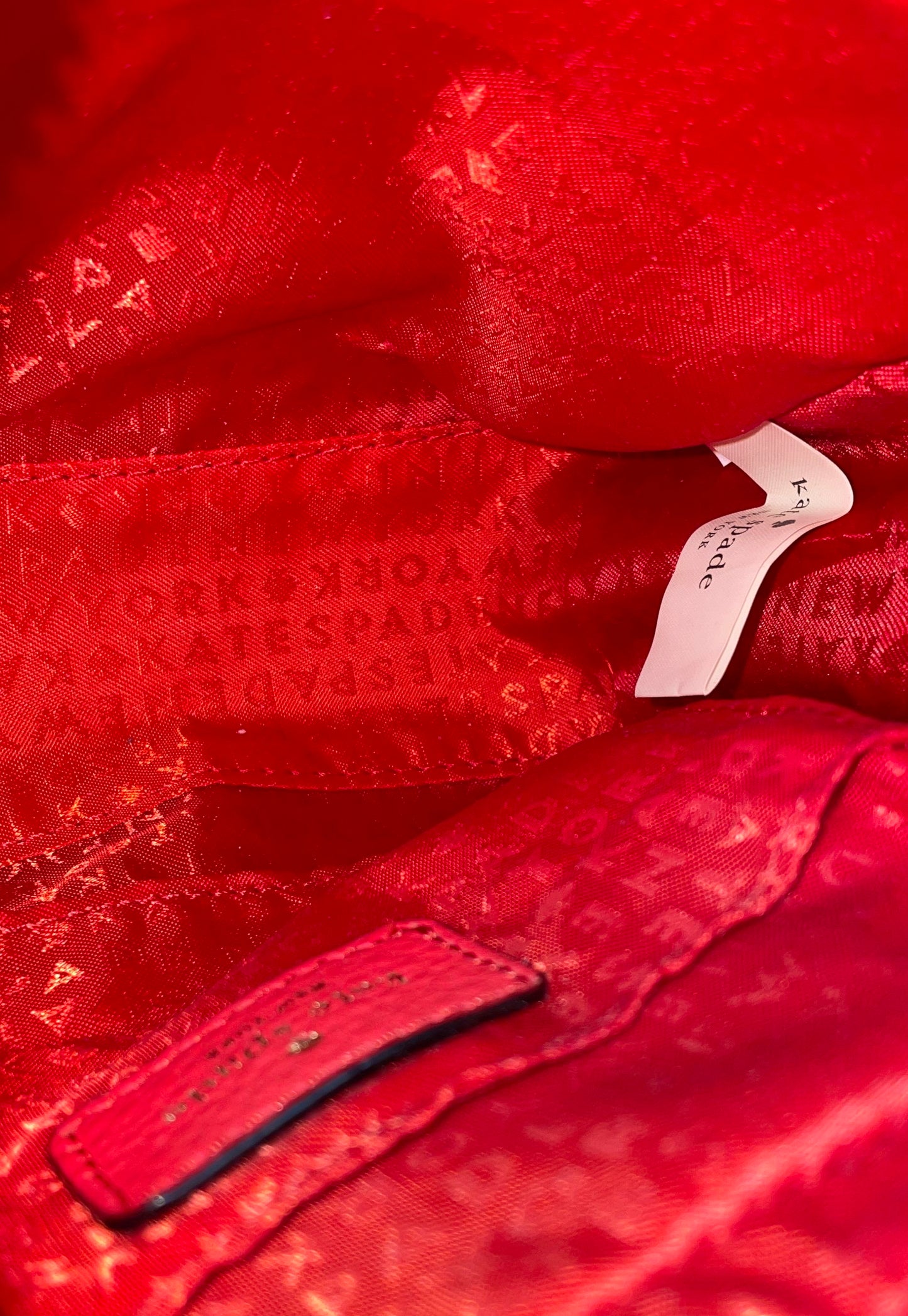Kate Spade Red Pebbled Leather Mini Satchel Crossbody Bag Gold Hardware