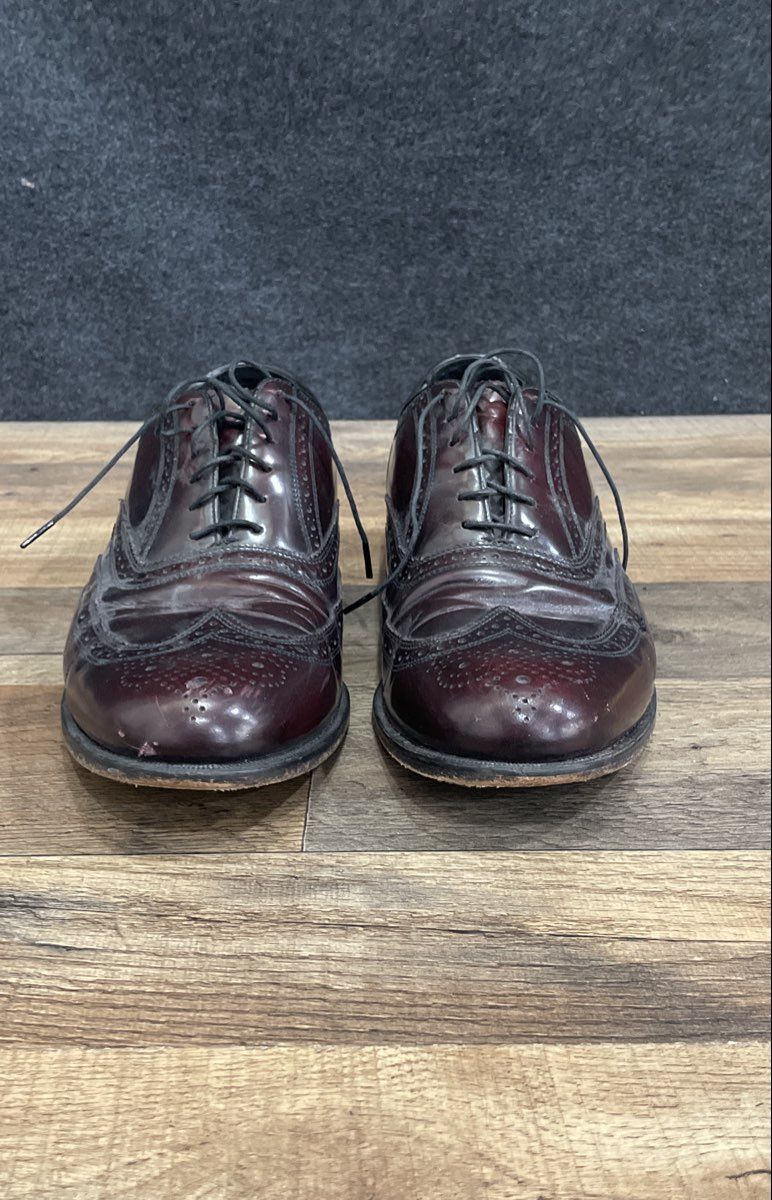 Florsheim Burgundy Leather Wingtip Brogue Oxford Dress Shoes Men's Size 10.5 D