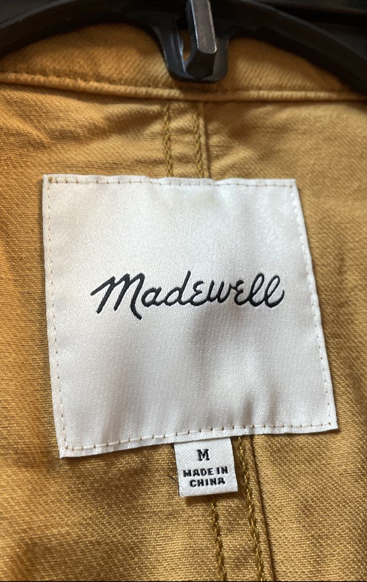 Madewell Women's Ochre Brown Cotton Viscose Utility Field Jacket Sz M