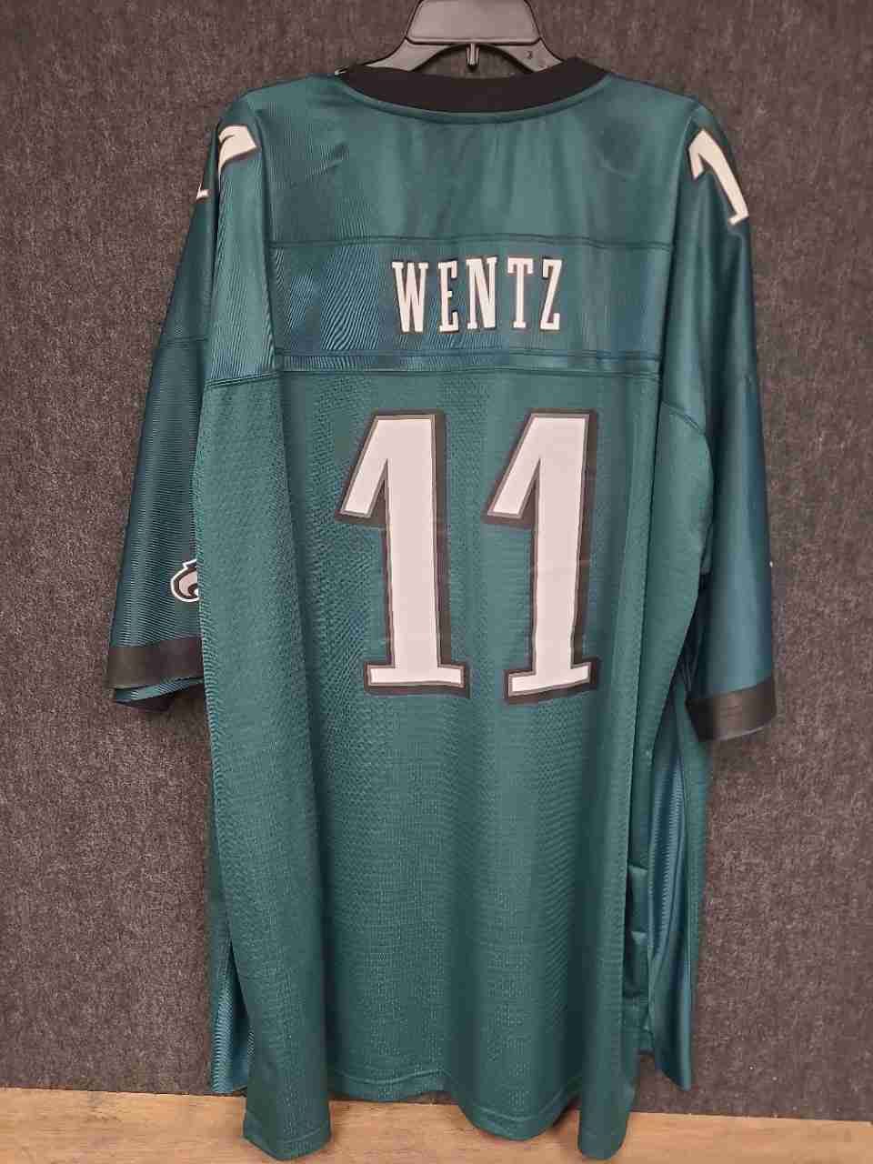 NFL Pro Line Philadelphia Eagles Carson Wentz 11 Jersey Midnight Green Sz 4XL-T