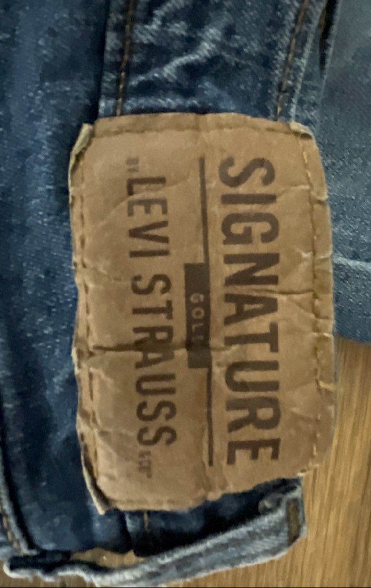 Signature by Levi Strauss Men's Slim Jeans Light Wash Distressed Sz 34x34