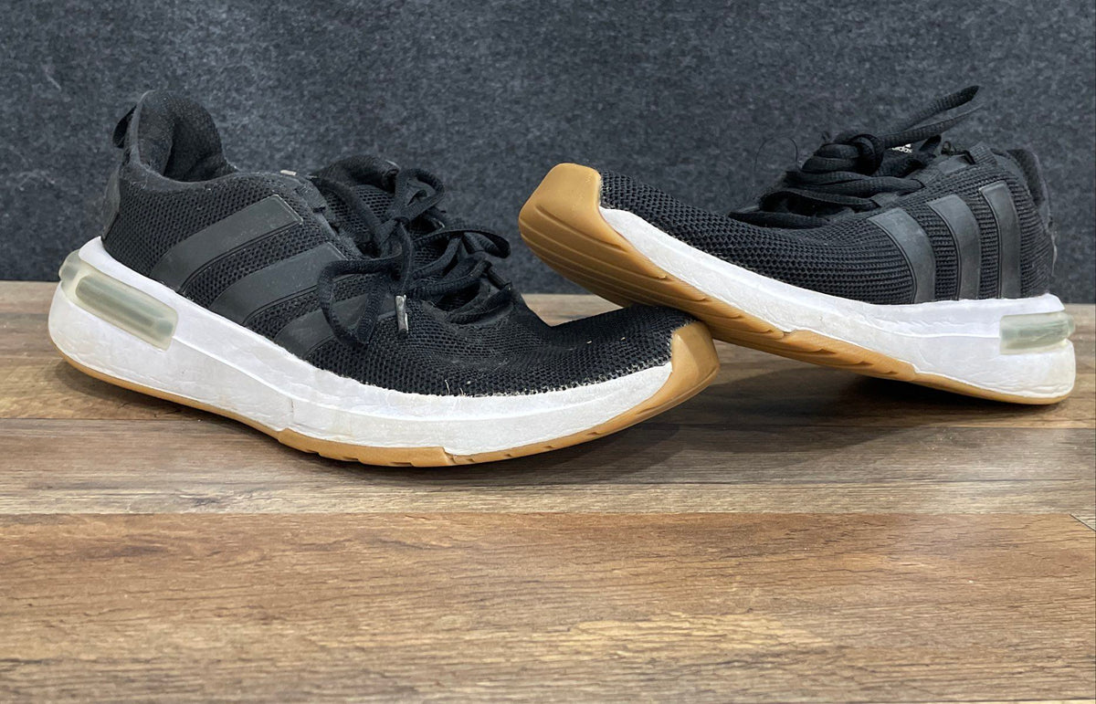 Adidas Questar Flow Cloudfoam Black Gum Sole Mesh Sneakers Size 8.5