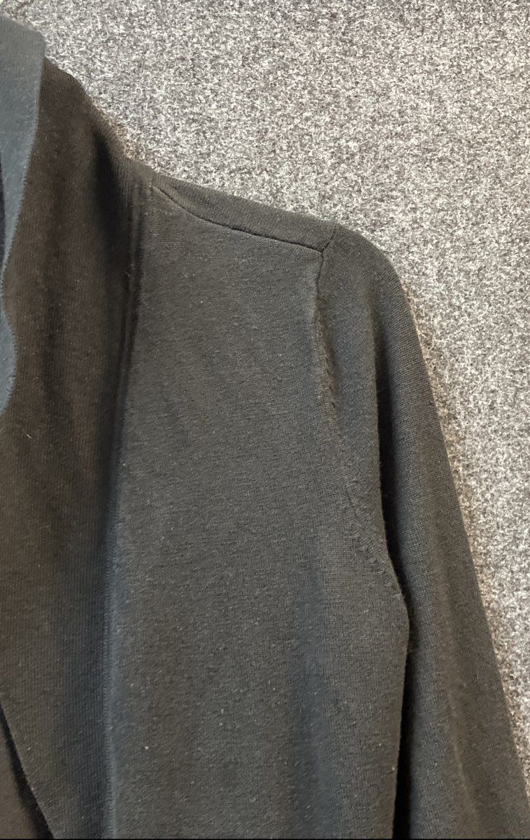White House Black Market Women's Black Open Front Shawl Cardigan Sz S