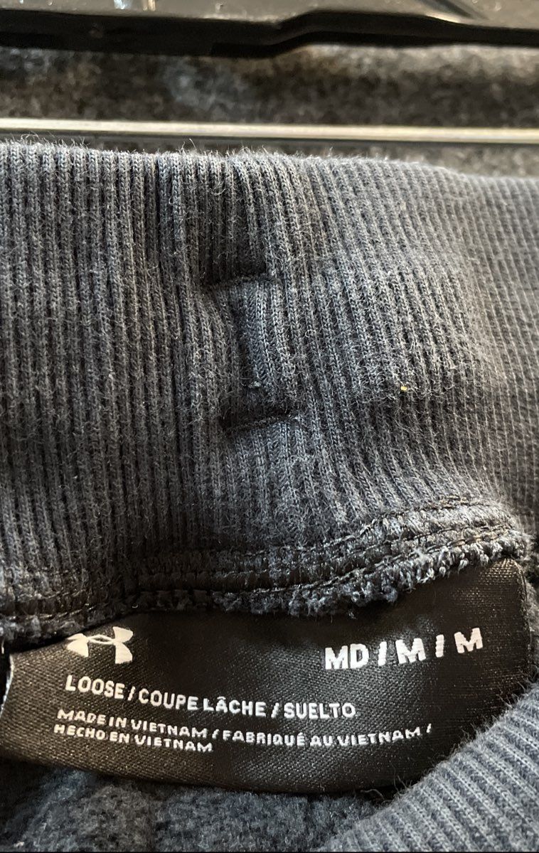 Under Armour Men's Charcoal Gray Loose Rival Fleece Jogger Pants Sz Medium