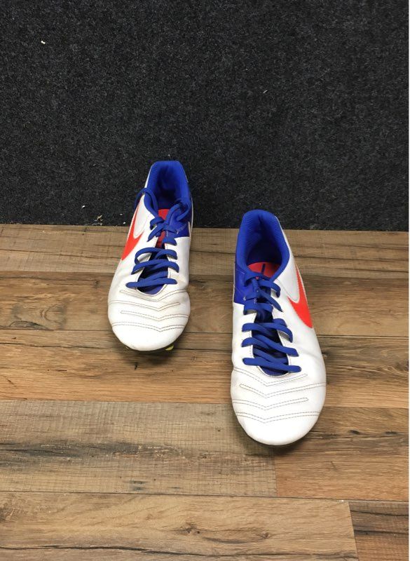 Nike Tiempo Rio III FG White Blue Lagoon Soccer Cleats Womens Size 9