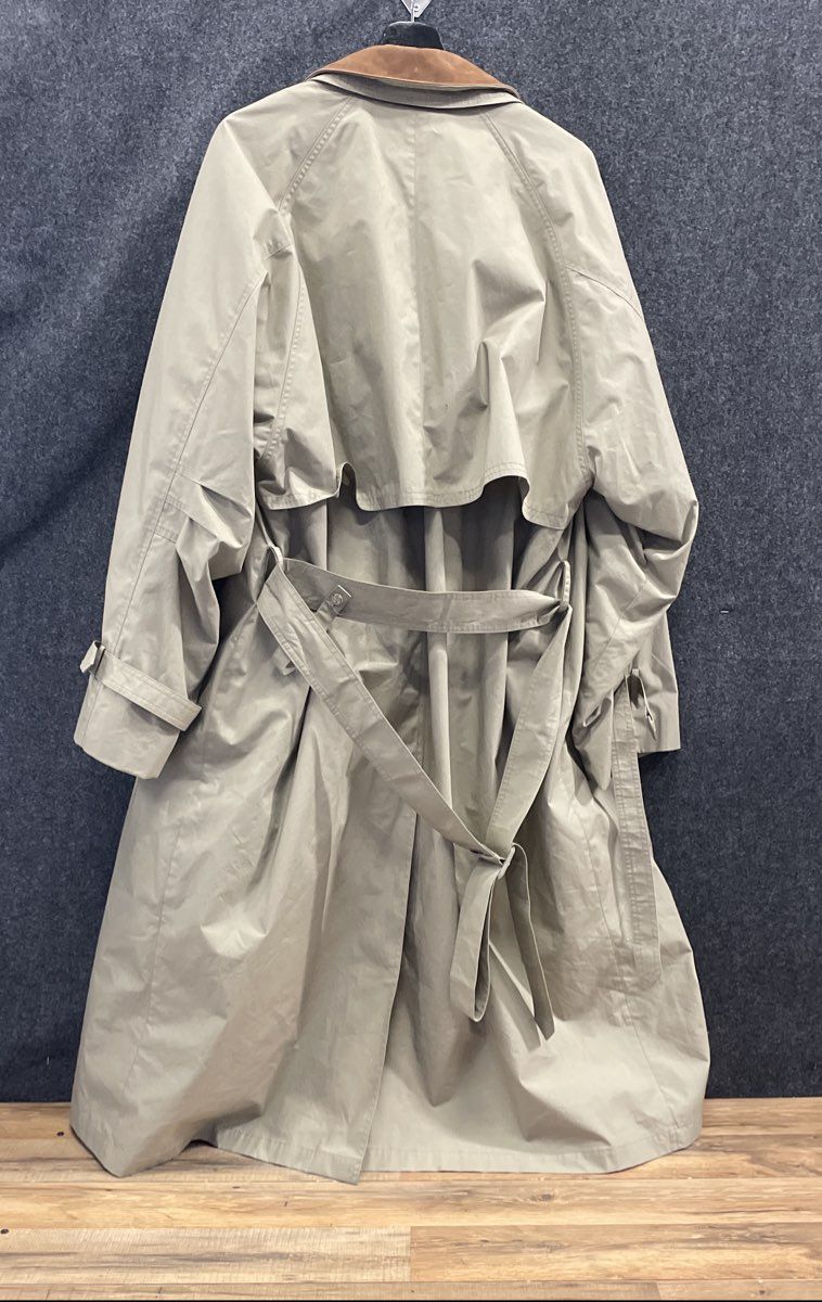 Vintage 90s London Fog Women's Beige Trench Coat Removable Plaid Liner Sz 42