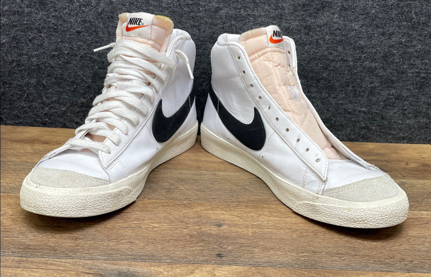 Nike Blazer Mid '77 Vintage White Black High Top Sneakers Men's Size 10