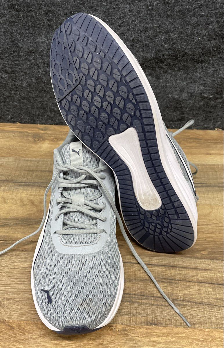 Puma Transport Modern Grey White Navy Running Shoes Men's Size 11