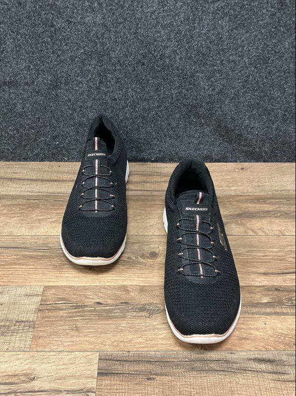 Skechers Ultra Flex 3.0 Smooth Step Slip-ins Black Rose Gold Size 9.5W