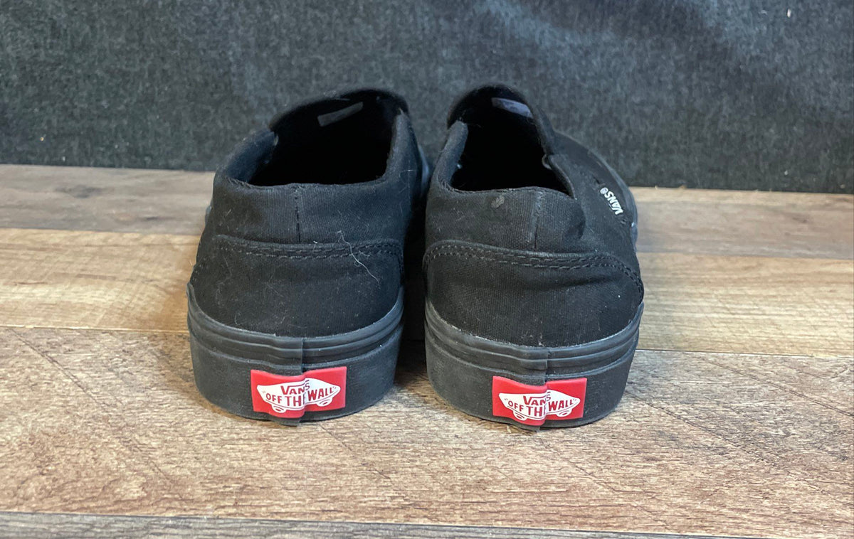 Vans Classic Slip-On Black Canvas Sneakers Women's Size 9