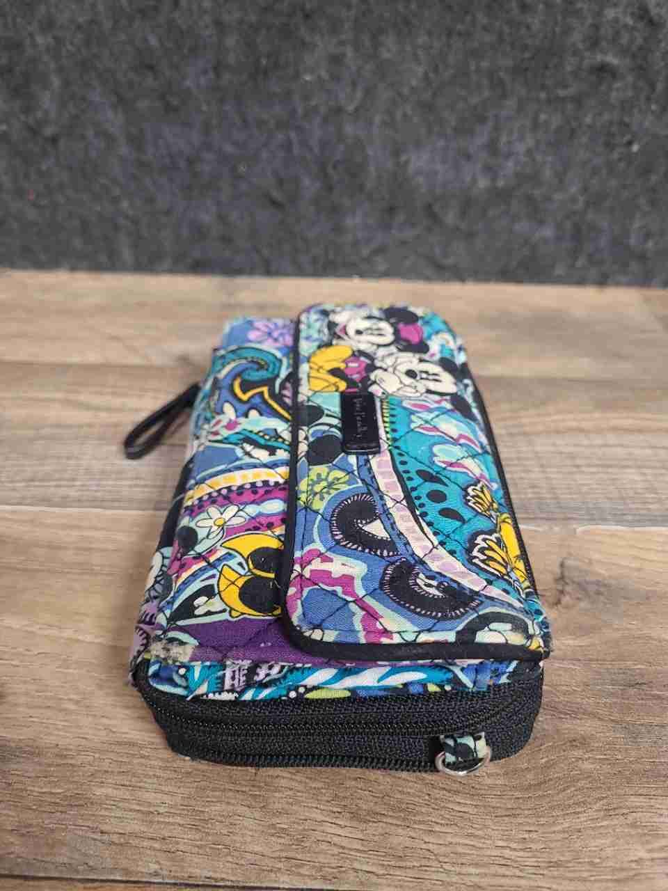 Vera Bradley Mickey's Paisley Celebration Quilted All-In-One Crossbody Wallet