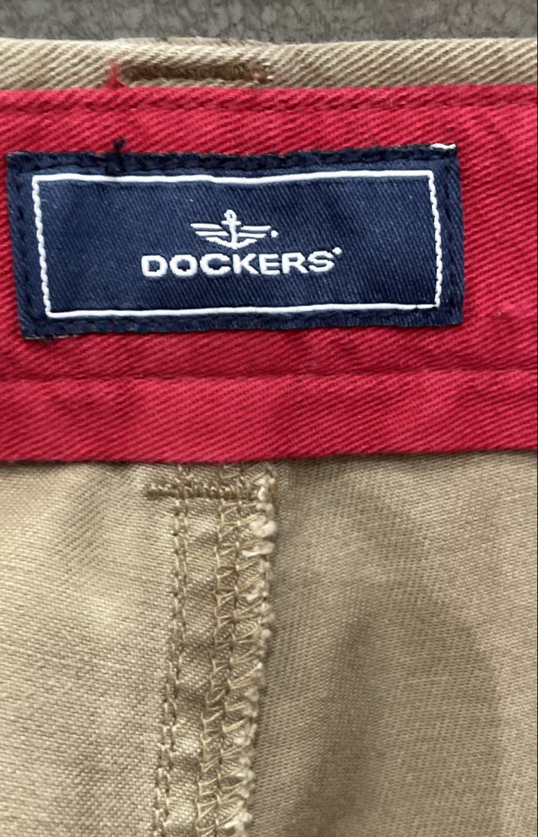 Dockers Men's Brown 100% Cotton Flap Pocket Chino Khaki Pants Size 38x30