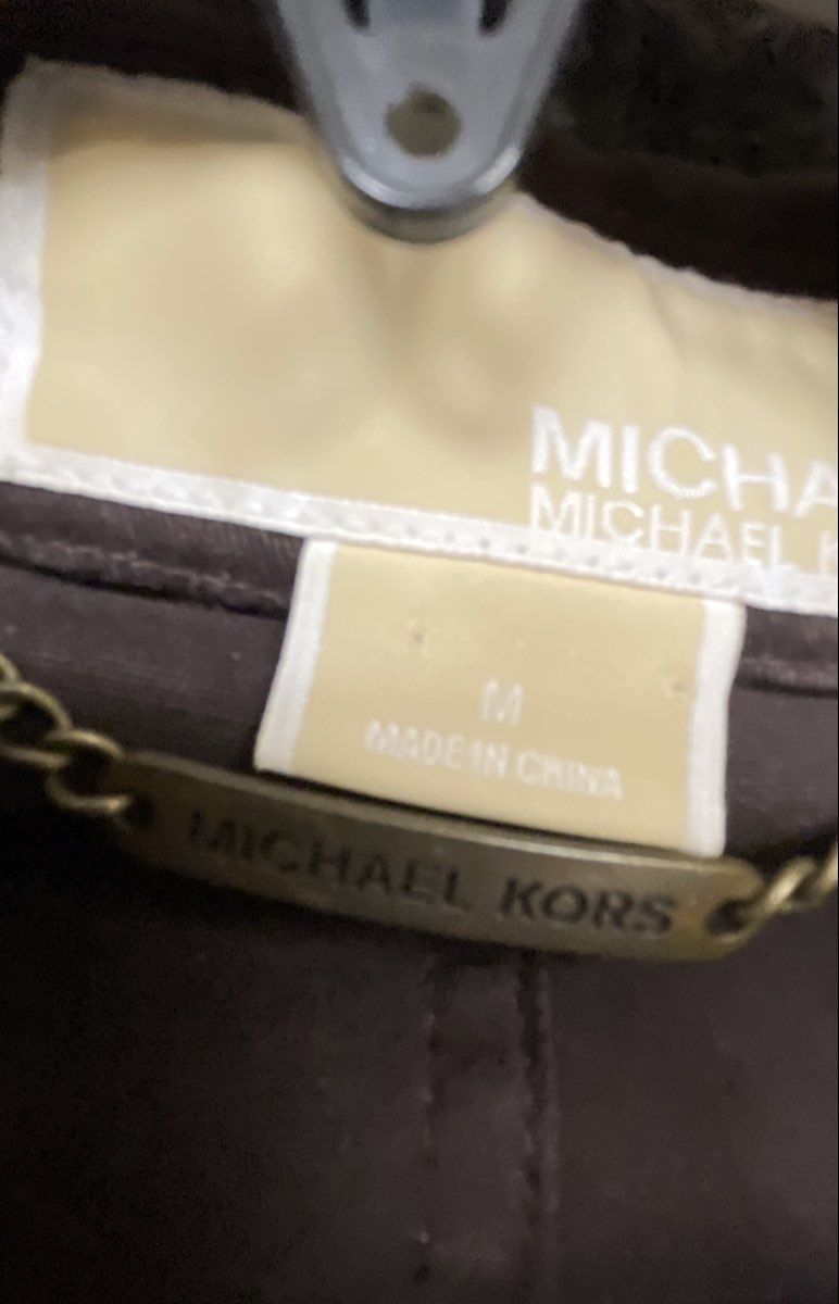 Michael Michael Kors Women's Brown Utility Field Jacket Epaulettes Pockets Sz M