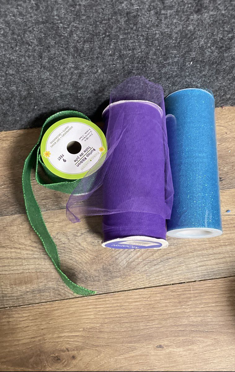 Bulk Craft Ribbon & Tulle Lot Wired Burlap Glitter Multicolor Celebrate It 3 Lbs