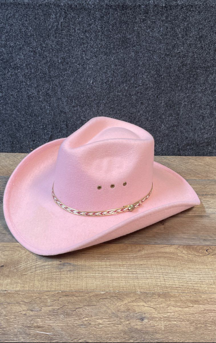 Western Express & Hat Biz Cowboy Hats Lot of 2 Pink & Black Western Sz S/M