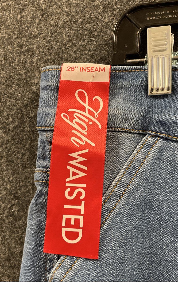 Red Bottoms Women's Blue High Waisted Skinny Cargo Jogger Jeans Sz 18 NWT