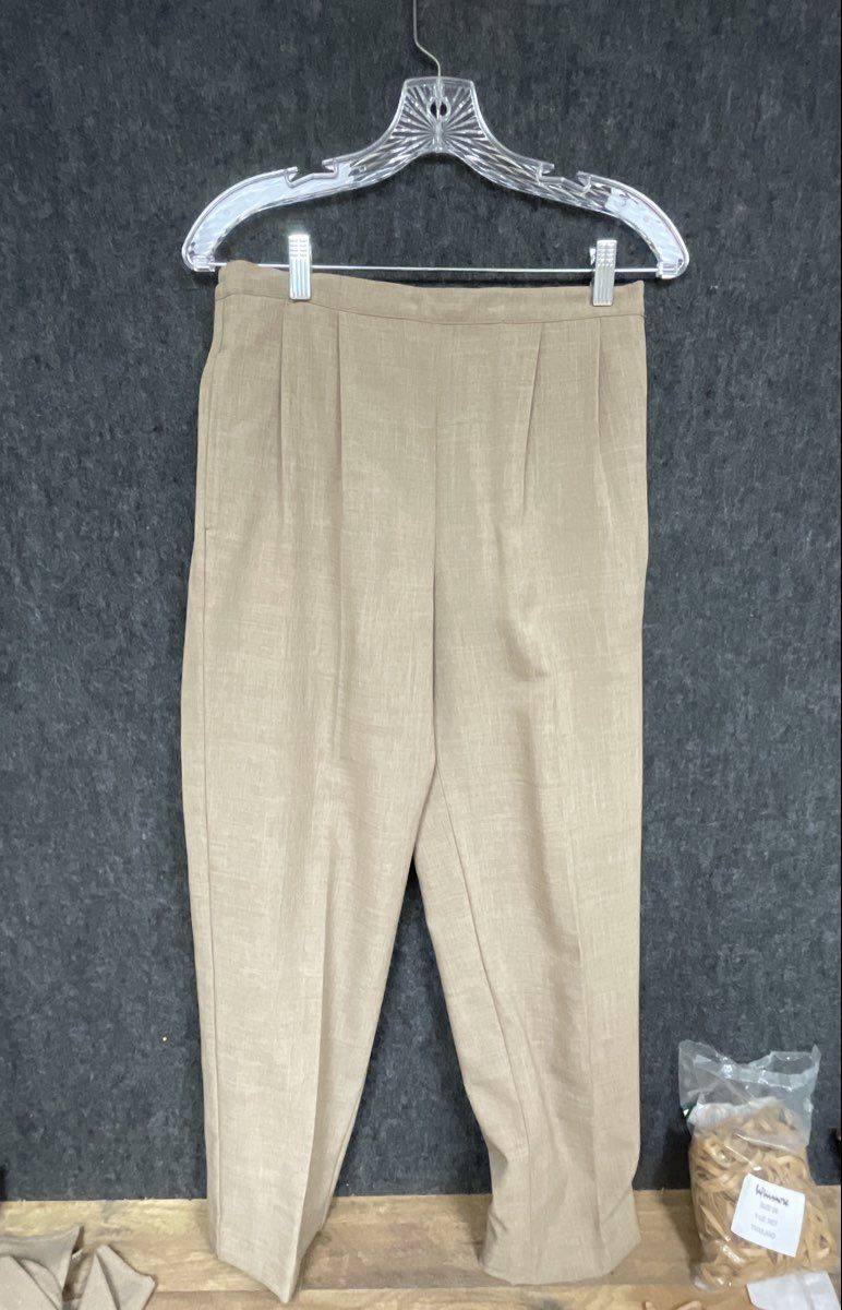 Vintage Y2K Stephanie Andrews Women's 3-Piece Pant Suit Set Beige Tan Sz 6P