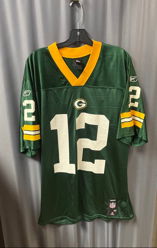 Reebok Men's Green Bay Packers Aaron Rodgers #12 Jersey Green Size Medium