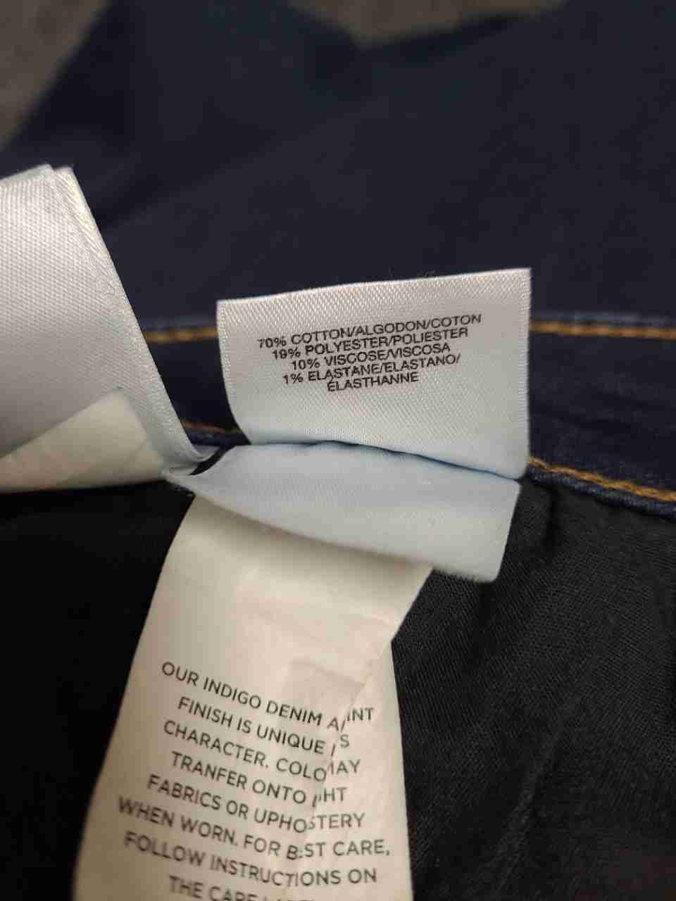 Anne Klein Women's Dark Indigo High Rise Straight Stretch Jeans Sz 16