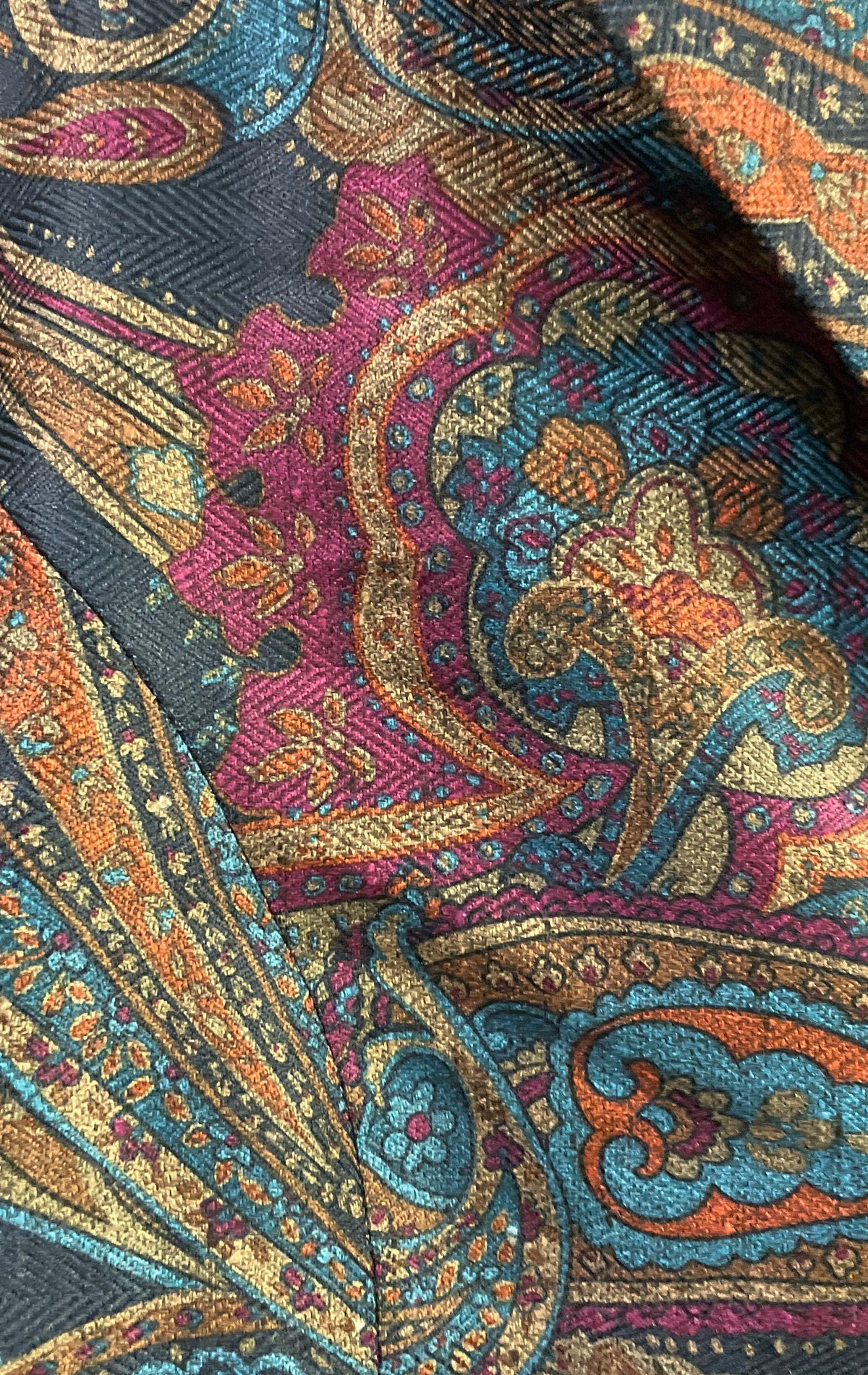 Vintage 90s Appleseed's Paisley Tapestry Full Zip Blazer Jacket Sz 10