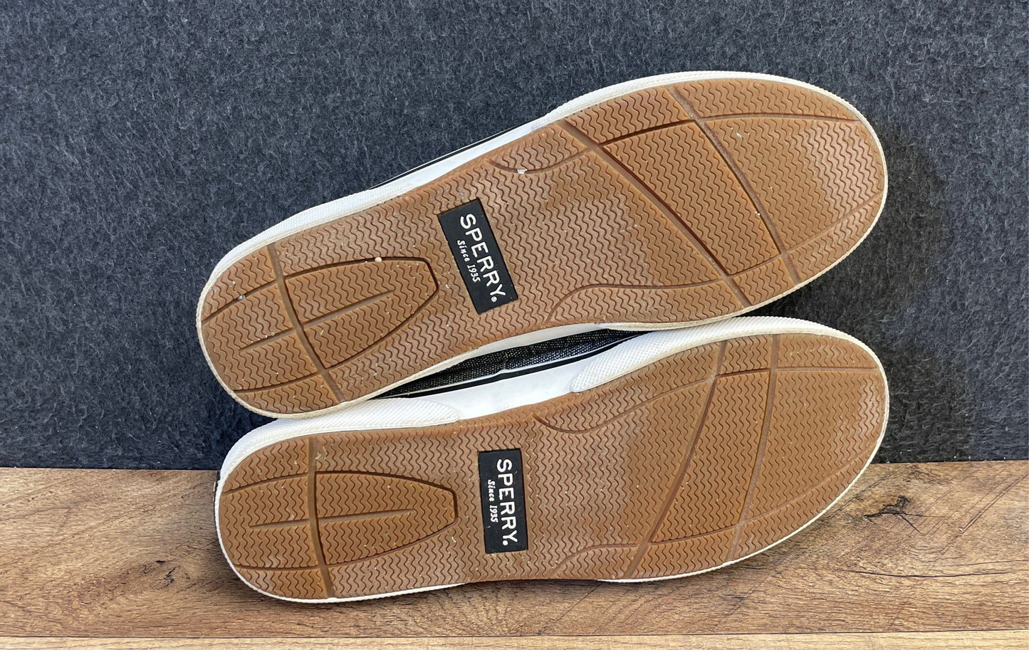 Sperry Bahama II Boat Sneaker Dark Grey Heather Canvas Men's Size 9
