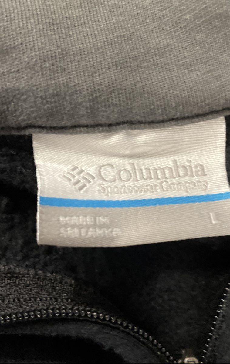 Columbia Men's Black 1/4 Zip Pullover Sweatshirt Cotton Blend Mock Neck Size L