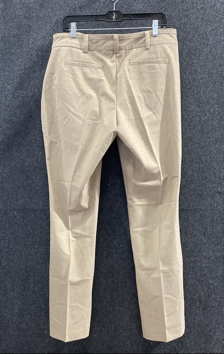7th Avenue New York & Company Women's Khaki Straight Leg Trousers Size 12 NWT