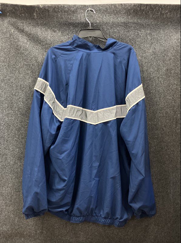 Vintage US Air Force Men's Navy Reflective Chevron PT Windbreaker Jacket Sz 3XL