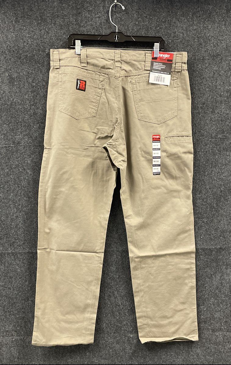 Wrangler Riggs Workwear Men's Tan Ripstop Technician Relaxed Fit Pants NWT 38x32