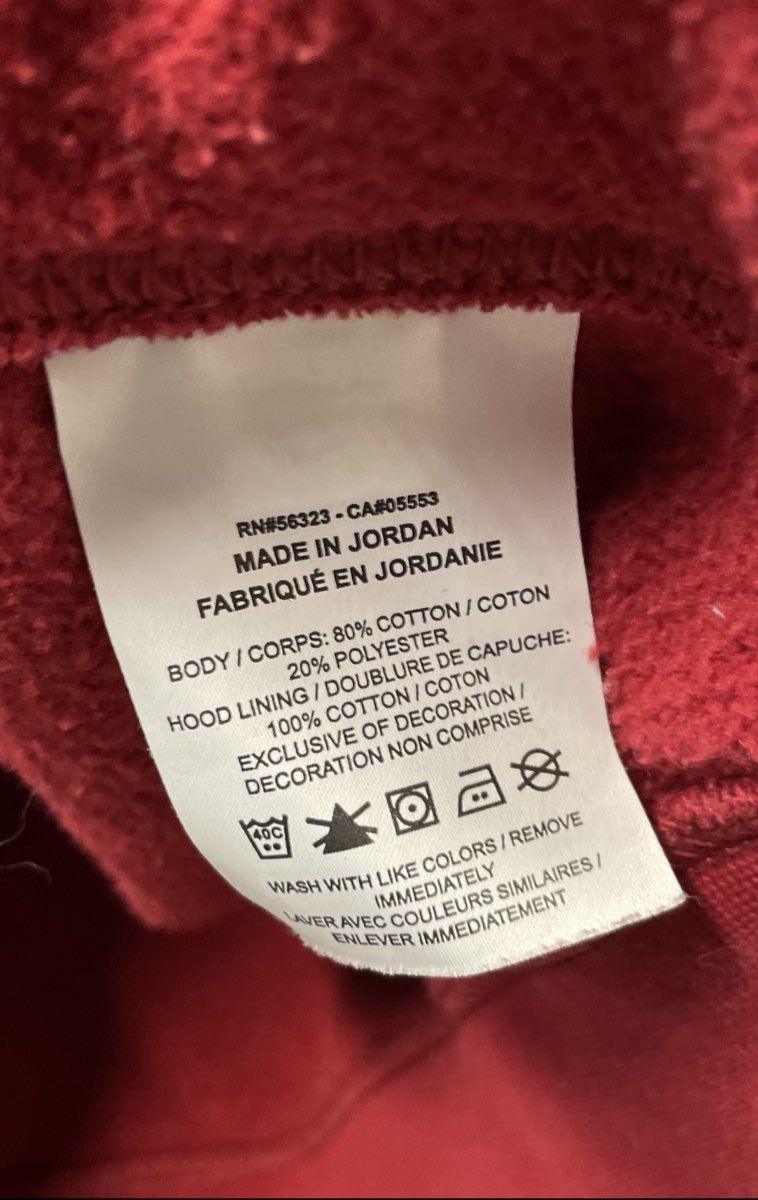 Nike Men's Red Pullover Hoodie Embroidered Swoosh Logo Fleece Size Large